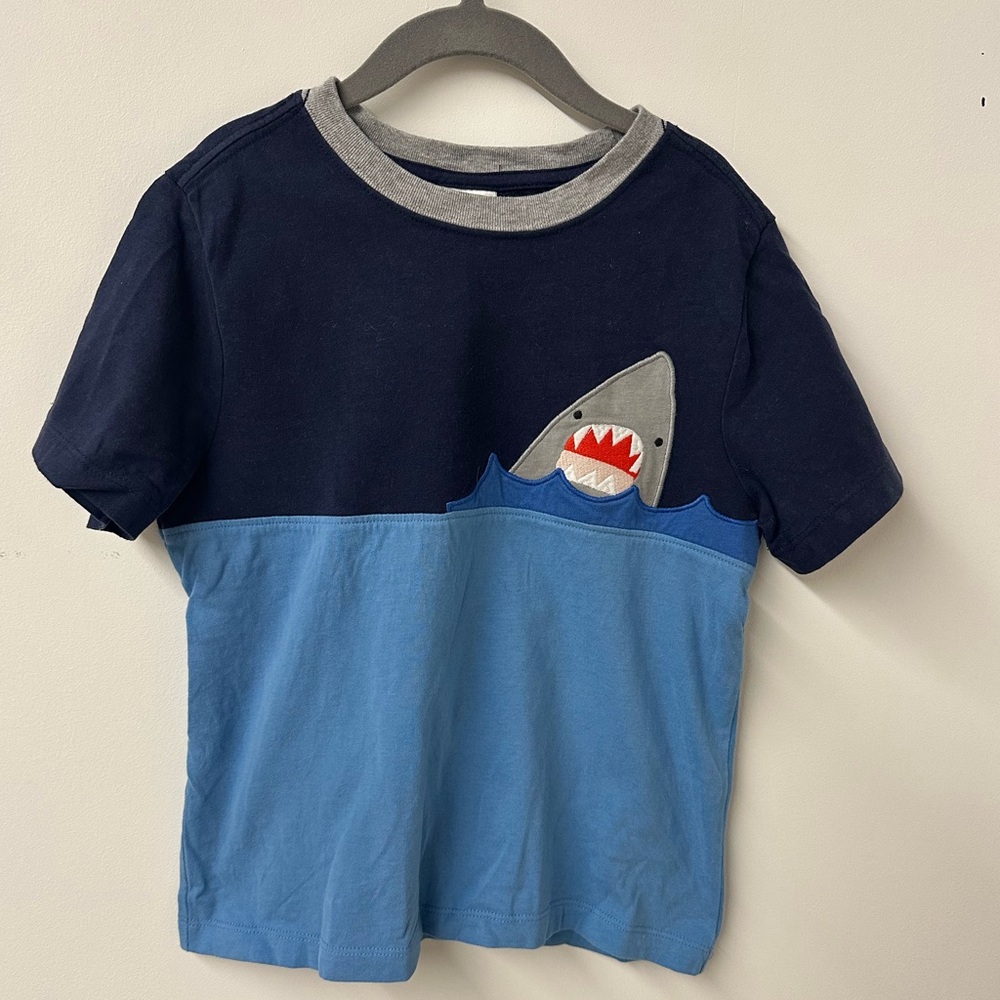 Hanna Andersson Blue Shark Tee Short Sleeve